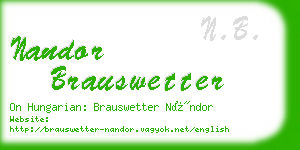 nandor brauswetter business card